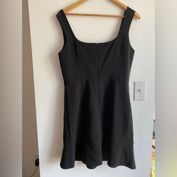 French Connection Black tank dress with frill bottom detail - Picture 2 of 4